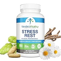 Stress Rest - Mood Support Supplement W/Thiamine, Magnesium, Vitamin B Complex, & Valerian Root Powder - Mood Boost, Sleep Support, Calming Supplements for Adults - 90 Tabs