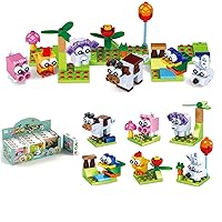 Farm Animals Building Blocks Party Favors for Kids, 12PCS Mini Animal Building Blocks Sets for Kids Goodie Bag Stuffers Prizes Birthday Gifts …