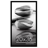Americanflat 20x36 Poster Frame in Black - Photo Frame with Engineered Wood Frame and Polished Plexiglass Cover - Horizontal and Vertical Formats for Wall with Built-in Hanging Hardware