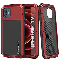 Punkcase for iPhone 12 Metal Case, Heavy Duty Military Grade Armor Cover [Shock Proof] Hard Aluminum & TPU Design for iPhone 12 Pro & iPhone 12 (6.1