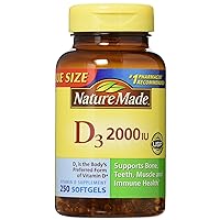 Vitamin D3 2,000 I.U. Liquid Softgels, 250-Count (Pack of 2)