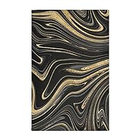 Fall Tea Towels Kitchen Luxury Abstract Fluid Golden Black Flour Sack Kitchen Towels Kitchen Terry Dish Cloths Decorative Kitchen Hand Towels Colored Restaurant Style 28x18in 4PCS