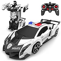 BLUEJAY Transform Rc Cars for Boys 4-7 8-12, 2.4Ghz 1:18 Scale Remote Control Car Transforming Robot, One-Button Deformation 360° Rotation and Drift Car Toy Gifts for Boys 3-5