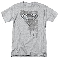 Trevco SUPERMAN/RIVETED METAL - S/S ADULT 18/1 - GRAY HEATHER