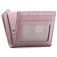 FALAN MULE Small Womens Wallet Genuine Leather Bifold Card Holder RFID Blocking with Zipper Coin Pocket