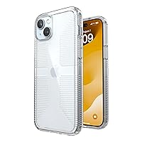 Clear iPhone 15 Plus Case - Slim, Drop Protection, Grip - for iPhone 15 Plus & iPhone 14 Plus - Scratch Resistant, Anti-Yellowing, 6.7 Inch Phone Case - GemShell Grip, Clear