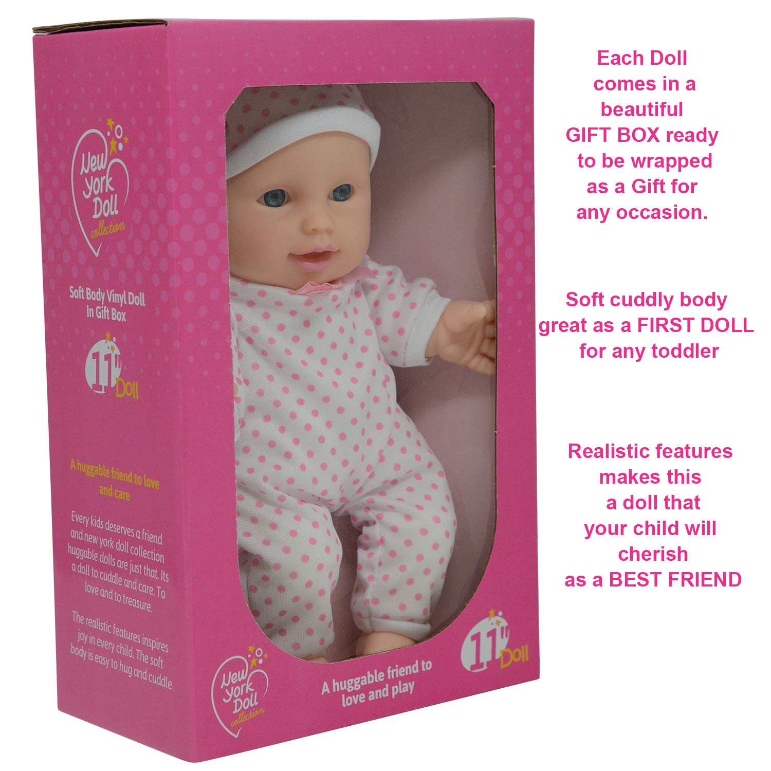 11 inch Soft Body Doll in Gift Box - Award Winner & Toy 11