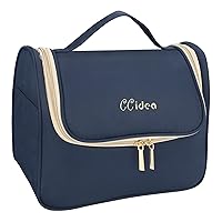 CCidea Cosmetic Bag Makeup Bag for Women Hand-PortableTravel Large Toiletry Bag Organizer (Navy Blue)