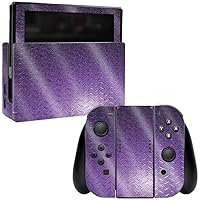MightySkins Glossy Glitter Skin for Nintendo Switch - Purple Diamond Plate | Protective, Durable High-Gloss Glitter Finish | Easy to Apply, Remove, and Change Styles | Made in The USA