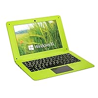 Windows 10 Portable Computer Laptop Mini 10.1 Inch 32GB Ultra Slim and Light Netbook Intel Quad Core PC HDMI USB Netflix YouTube for Children (Green)