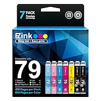 E-Z Ink (TM Remanufactured Ink Cartridge Replacement for Epson 79 T079 (T079120, T079220, T079320, T079420, T079520, T079620) to use with Artisan 1430 and Stylus Photo 1400 Printer (7 Pack)