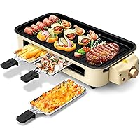 Indoor Grill Electric Smokeless, Indoor Grills for Kitchen with Non-Stick Cooking Removable Plate, Portable Korean BBQ Grill with Removable Temperature Control, Dishwasher Safe, 1500W