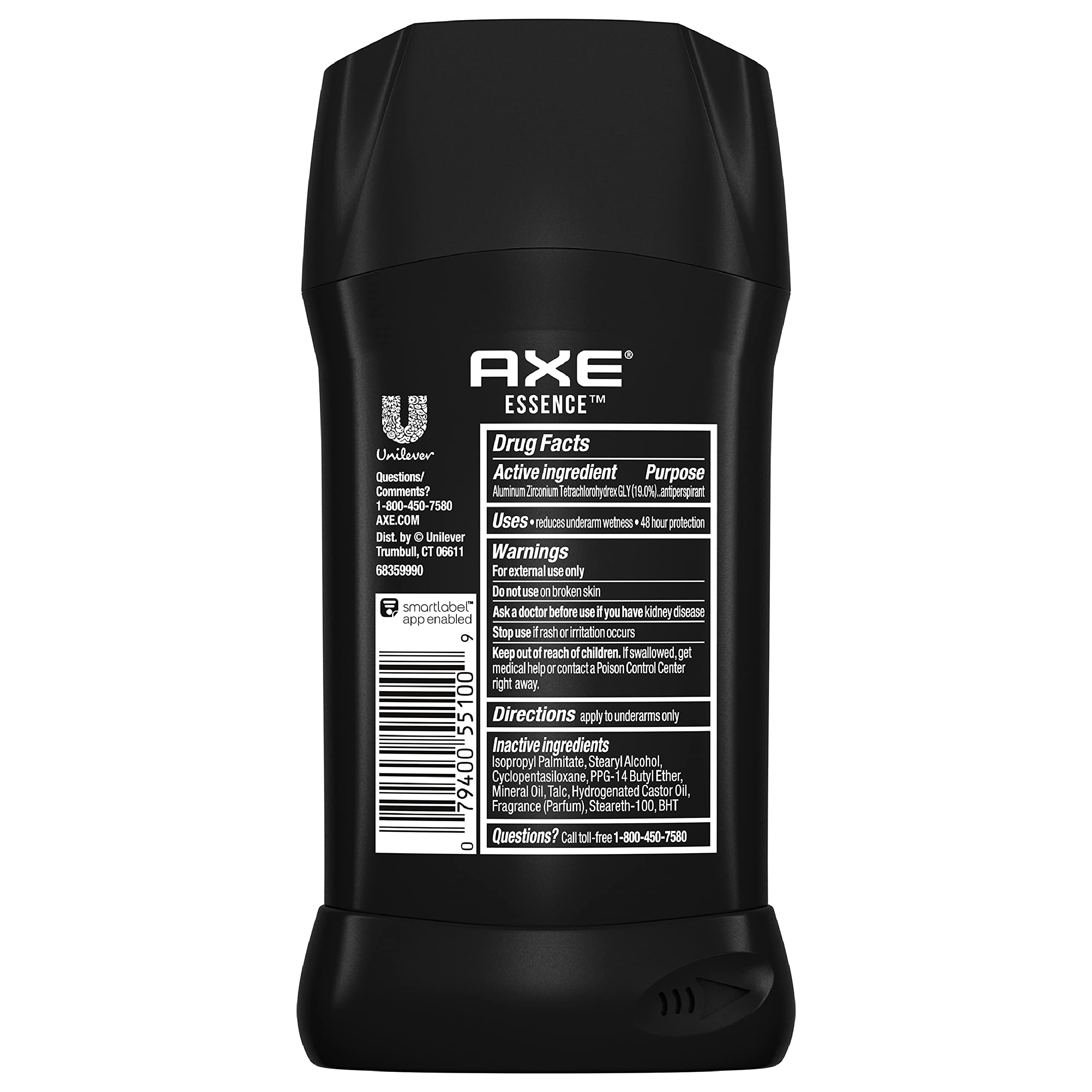 AXE Antiperspirant Deodorant For Men 48H Sweat And Odor Protection For Long Lasting Freshness, Essence Black Pepper And Cedarwood Men's Deodorant 2.7oz