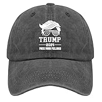 Trump 2024 F Your Feelings Trucker Hat Mens Cap Pigment Black Mens Sun Hat Gifts for Grandpa Beach Hats