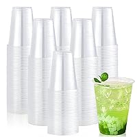 [390 Pack] 16oz Plastic Cups, Cold Drinking Cups, Clear Disposable Plastic Cups for Parties, Picnic, BBQ, Travel, & Events