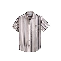COEVALS CLUB Men’s Linen Beach Summer Casual Button Down Shirt Short Sleeve Shirt