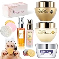 Anew Ultimate Day - Night Cream - Eye Cream - Power Serum - C Vitamini Serum.| Anti-Aging,Anti-Wrinkle,Collagen,Moisturizer, A Perfect Package to Meet Every Need of the Skin.
