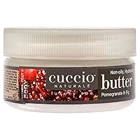 Cuccio Naturale Butter Babies - Ultra-Moisturizing, Renewing Scented Body Butter Cream - Deep Hydration For Dry Skin Repair - Made With All Natural Ingredients - Tower Pomegranate & Fig - 1.5 Oz
