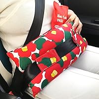 Hysterectomy Abdominal Recovery Pillows with Pocket Myomectomy Seat Belt Pillow for Abdominal Tummy Tuck Surgery Cushion Pads Protectors Gifts for Women, Green N Red Flower
