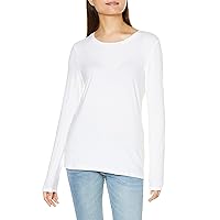 Ladies Womens Plain Long Sleeve Round Neck Top Basic T Shirt