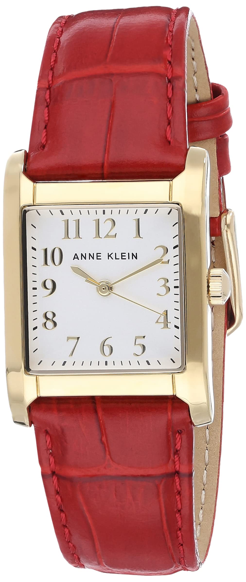 Anne Klein Women's Croco-Grain Leather Strap Watch