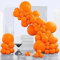 PartyWoo Tangerine Orange Balloons, 140 pcs Dark Orange Balloons Different Sizes Pack of 18 Inch 12 Inch 10 Inch 5 Inch Deep Orange Balloons for Balloon Garland or Arch as Party Decorations, Orange-Y9