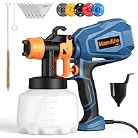Paint Sprayer,Handife1200ml HVLP Electric Spray Gun with 5 Nozzles, 3 Spray Patterns, Easy to Clean, Ideal for Home Interior and Exterior Walls, Furniture, Fence, Car, Bicycle