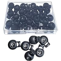 Heavy Duty Plastic Ellipse Cord Locks - Clamp Toggle Stop Slider for  Paracord, Bungee Cord, Drawstrings, Accessory Cordage, and More