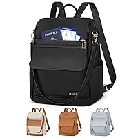NUBILY Backpack Purse for Women Leather Anti-Theft Mini Backpack Fashion Designer Handbag Convertible Travel Bag Ladies Shoulder Bags, Black