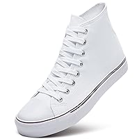 ZGR Men's High Top Canvas Sneakers Lace Up Classic Casual Walking Shoes