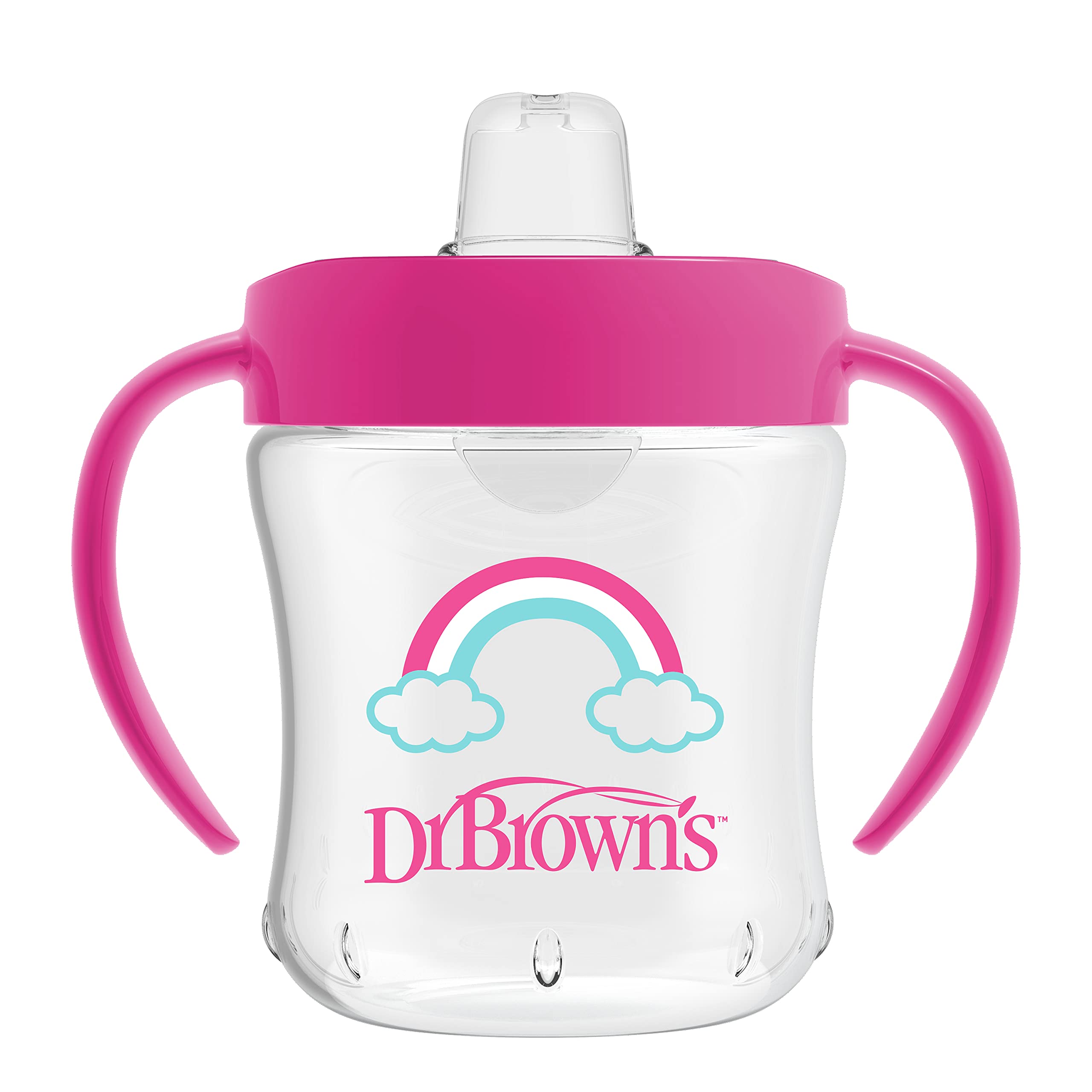 Dr. Brown’s Natural Flow® Anti-Colic Options+™ Special Edition Pink Baby Bottle Gift Set with Soft Sippy Spout Transition Cup, Flexees™ Teether, Bottle Cleaning Brush and Travel Caps