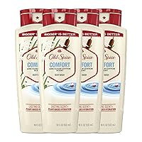 Men's Body Wash Comfort with Clean Cotton Scent, 18.0 fl oz (Pack of 4)