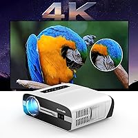 4K Smart Projector with Built-in Apps, 1000 ANSI Lumens Bright Daylight Projector Home Cinema with 100