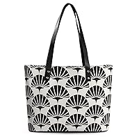 Womens Handbag Geometric Flowers Leather Tote Bag Top Handle Satchel Bags For Lady