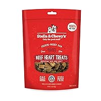 Stella & Chewy's Freeze-Dried Raw Single Ingredient Beef Heart Treats, 3 oz. Bag