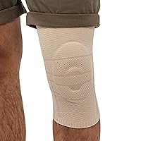 Knee Support - Helps to Alleviate and Prevent Pain in the Knee During Everyday Activities - Beige, 2
