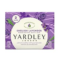 London Nourishing Bath Soap Bar English Lavender, Calms & Soothes with Pure Lavender Extracts & Essential Oils 4.0 oz Bath Bar, 2 Soap Bars