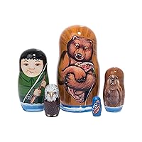 Made in Russia Fishing Adventure Nesting Doll 5pc./4