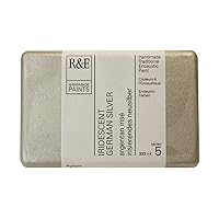 R&F Handmade Paints 1282 Encaustic Paint 333ml, Iridescent German Silver