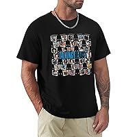 Shirt Men's O-Neck Short Sleeve T-Shirt Casual Cotton Graphic Tshirt