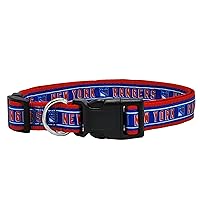 NHL New York Rangers Collar for Dogs & Cats, Large. - Adjustable, Cute & Stylish! The Ultimate Hockey Fan Collar!