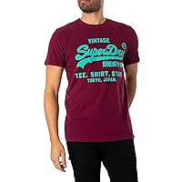 Superdry Men's Neon Vintage Logo T-Shirt, Purple
