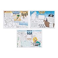Hoffmaster 702088 Seashore Games Multipack Placemats with 3 Designs per Case, 10