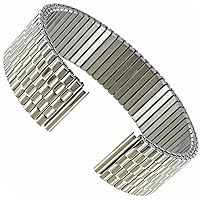 18mm Hirsch Silver Tone Stainless Steel Mens Expansion Watch Band 3259
