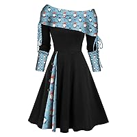 TWGONE Christmas Dresses for Women Casual Sexy Cold Shoulder Cocktail Party Dress Long Sleeve Funny Christmas Party Dresses