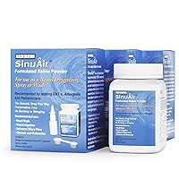 SinuAir Sinus Rinse Salt Solution - Saline Powder for SinuPulse System, Neti Pot Flush, Nasal Wash Squeeze Bottle, & Nose Irrigation, Enhanced Formulation & Cleaning for Sinuses, 200g Bottle (3-Pack)