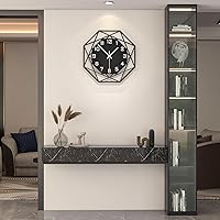 Large Wall Clocks for Living Room Decor 16 inch Silent Modern Wall Clocks Wall Clock Battery Operated Non Ticking Black Wood Decorative Clock Wall for Kitchen Bedroom Office Classroom