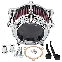 Air Cleaner Filter Intake System Kit Chrome for Harley Touring 2017-2023 Road King Street Glide Electra Glides Softail 2018-2023 Street Bob Fat Boy Low Rider Slim