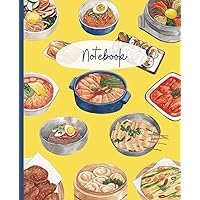 Composition Notebook: Korean Food Lovers | Wide Ruled Notebook | Composition Notebook Wide Ruled, 7.5 x 9.25, 120 Pages, For Kids, Teens & Adults