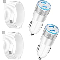 [Apple MFi Certified] iPhone 15 Fast Car Charger, GODMADES 2Pack 72W Type-C iPhone Car Charger Fast Charging Cigarette Lighter+USB-C to USB-C Cable for iPhone 15/15 Plus/15 Pro/15 Pro Max/iPad Pro/Air